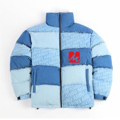 Puffer Mens চকচকে প্যাডেড জ্যাকেট উষ্ণ বুদবুদ বোম্বার চকচকে Quilted জ্যাকেট