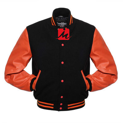 Breathable এমব্রয়ডারি ডেনিম জ্যাকেট কাস্টম লং স্লিভ বেসবল ভার্সিটি জ্যাকেট